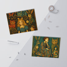 Load image into Gallery viewer, 2026 Illustrated Fantasy Wall Calendar – Whimsical Girl &amp; Animal Motif