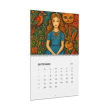 Load image into Gallery viewer, 2026 Illustrated Fantasy Wall Calendar – Whimsical Girl &amp; Animal Motif