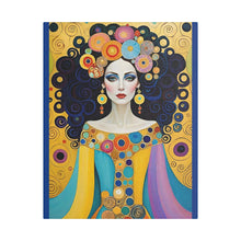 Load image into Gallery viewer, Canvas Print - Colorful Woman Portrait April