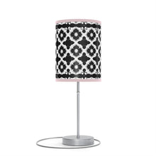 Load image into Gallery viewer, Lamp Stand, Morocan Tile Black and White Motif US/CA plug
