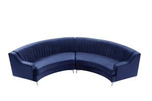 Velvet Curved Oversize Sofa for Living Room
