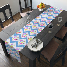 Load image into Gallery viewer, Table Runner Rise with Blue Zig Zag