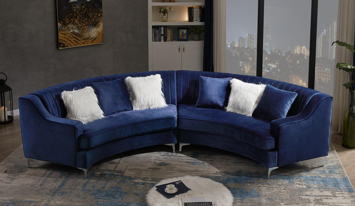 Velvet Curved Oversize Sofa for Living Room