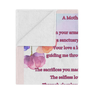 Microfiber Blanket - A "Mother's Embrace" Blanket for Mother's Day or Gift for Mom Anytime