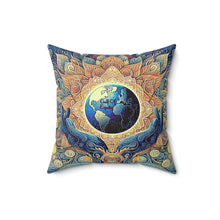 Load image into Gallery viewer, Mandala Earth Design Pillow - Bohemian Home Decor Cushion