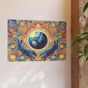 Gulf of Equity Earth-Inspired Satin and Archival Matte Poster - Vibrant Botanical Design for Home Decor