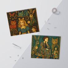 Load image into Gallery viewer, 2026 Illustrated Fantasy Wall Calendar – Whimsical Girl &amp; Animal Motif