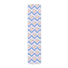 Load image into Gallery viewer, Table Runner Rise with Blue Zig Zag