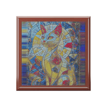 Load image into Gallery viewer, Jewelry Box Glass Colored Cat