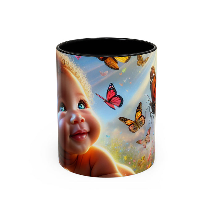 Mug - A Child Watching Butterflies Coffee Mug (11, 15oz)
