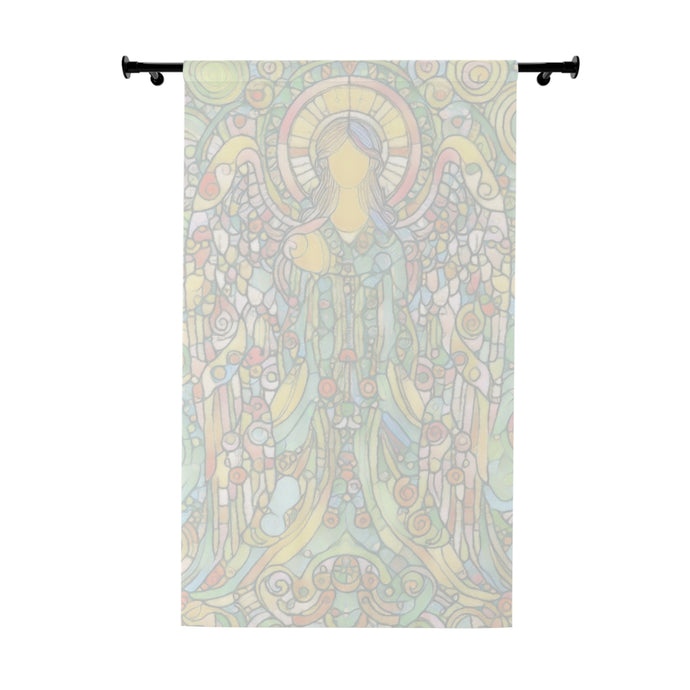Stained Glass Angel Window Curtain – Ethereal Home Decor