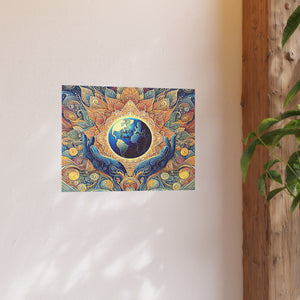 Gulf of Equity Earth-Inspired Satin and Archival Matte Poster - Vibrant Botanical Design for Home Decor