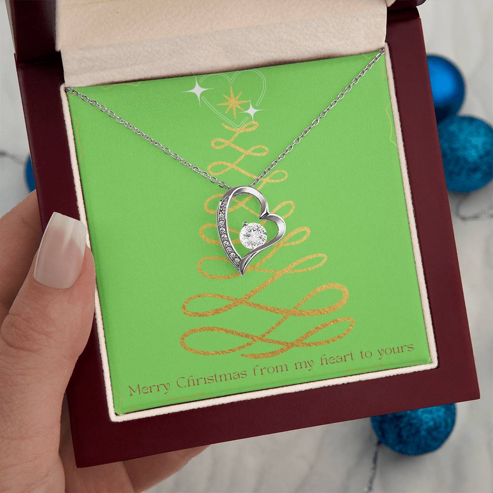 Merry Christmas Forever Heart Necklace