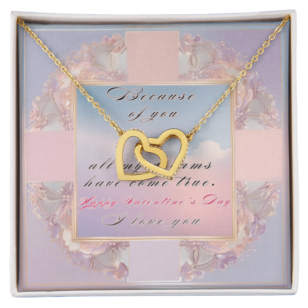 Happy Valentine's Interlocking Hearts Necklace