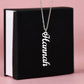 Merry Christmas Personalized Name Necklace
