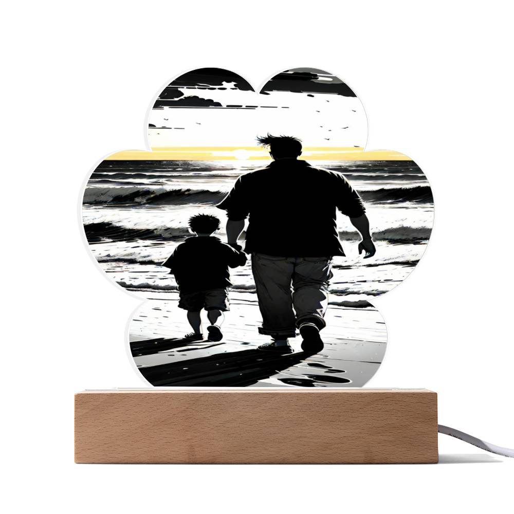 Sunset Acrylic Cloud Plaque At the Beach