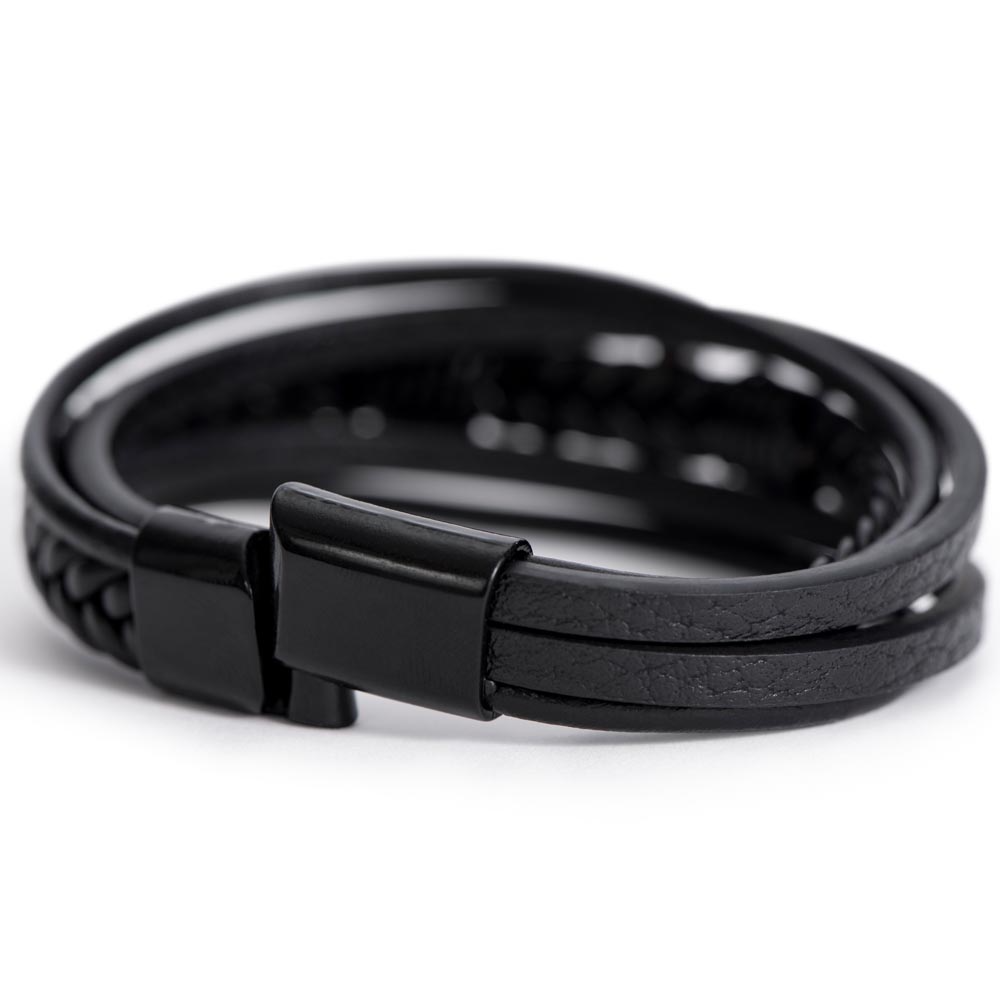 Men's Cross Bracelet with Message Card