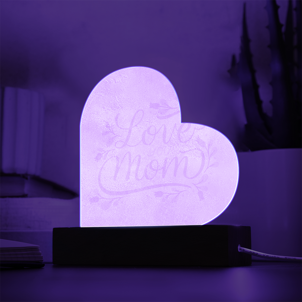 Love You Mom LED Plaque
