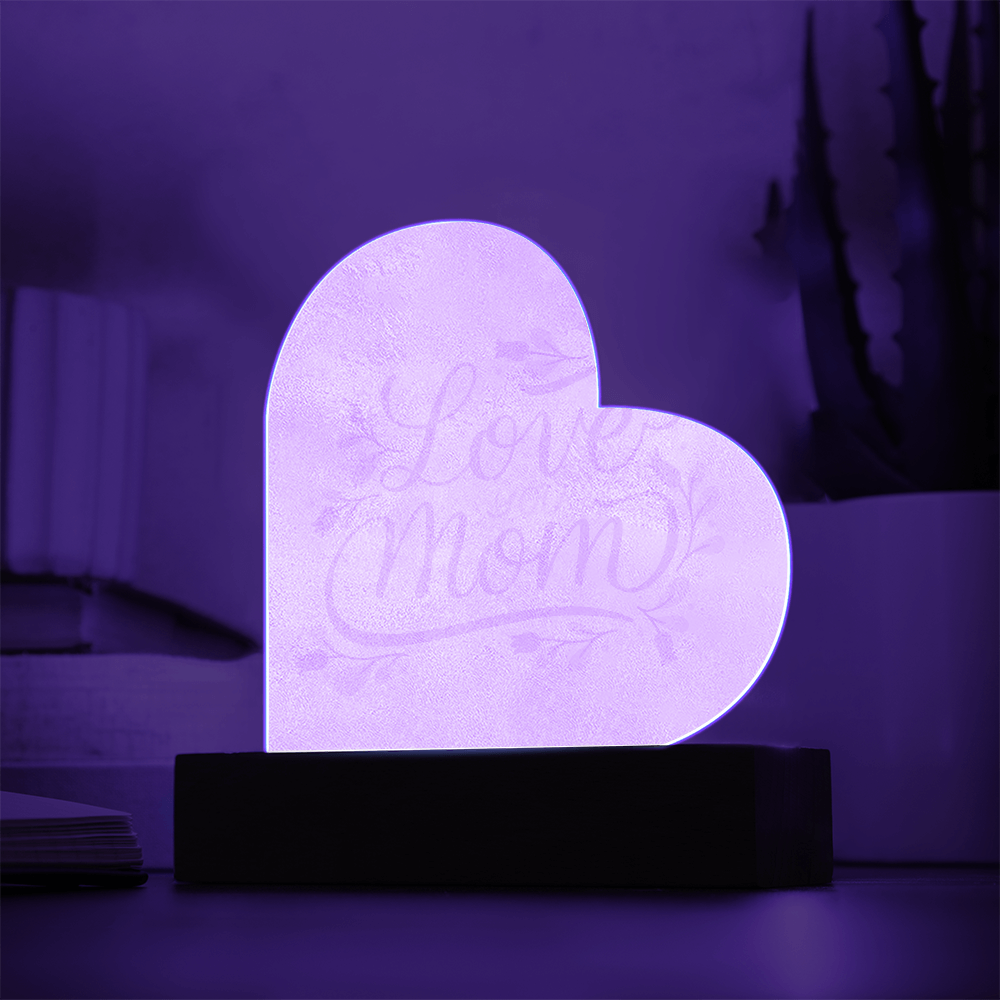 Love You Mom LED Plaque