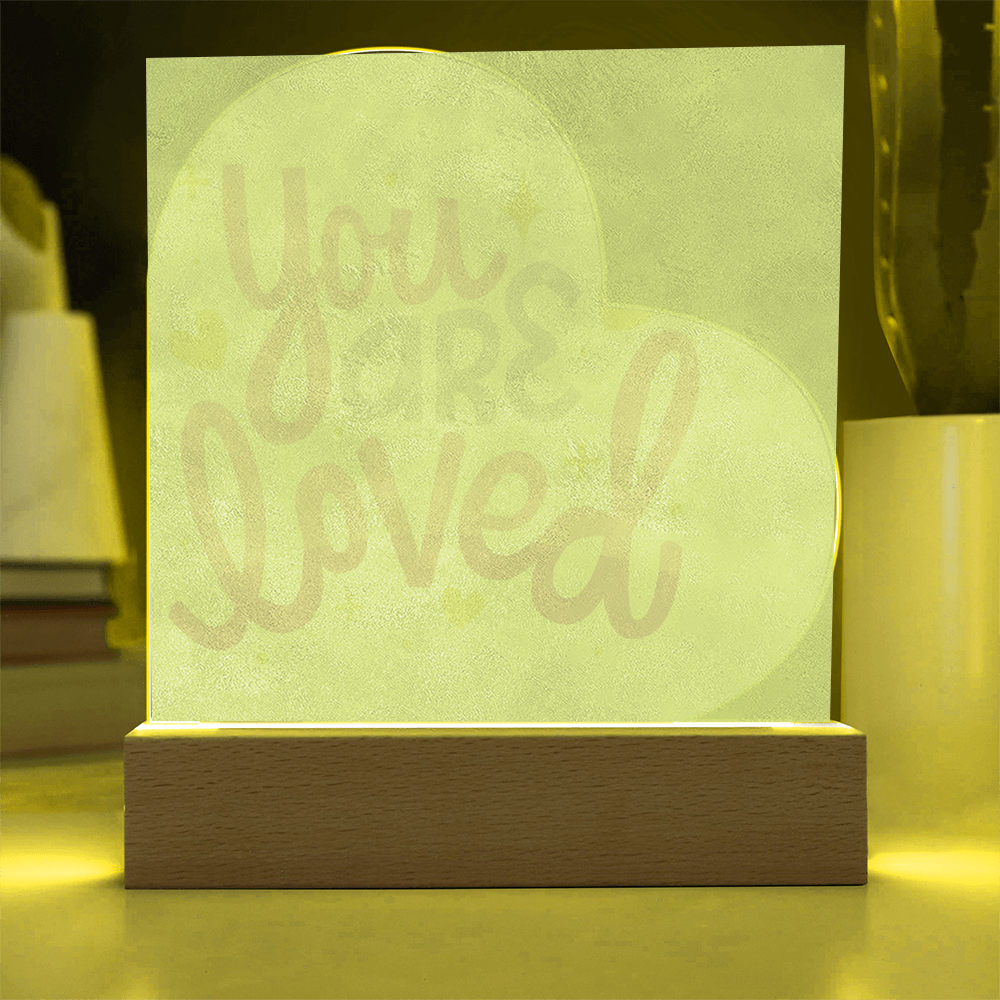 You Are Loved LED Light Plaque