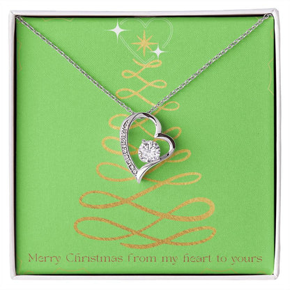Merry Christmas Forever Heart Necklace