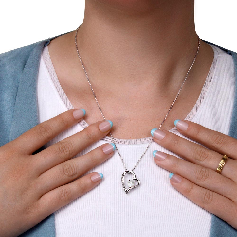 Merry Christmas Forever Heart Necklace