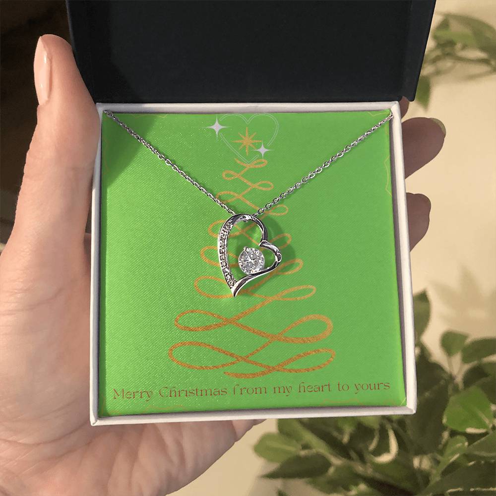 Merry Christmas Forever Heart Necklace