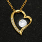 Merry Christmas Forever Heart Necklace