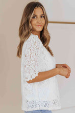 Load image into Gallery viewer, Lace V-Neck Flounce Sleeve Top