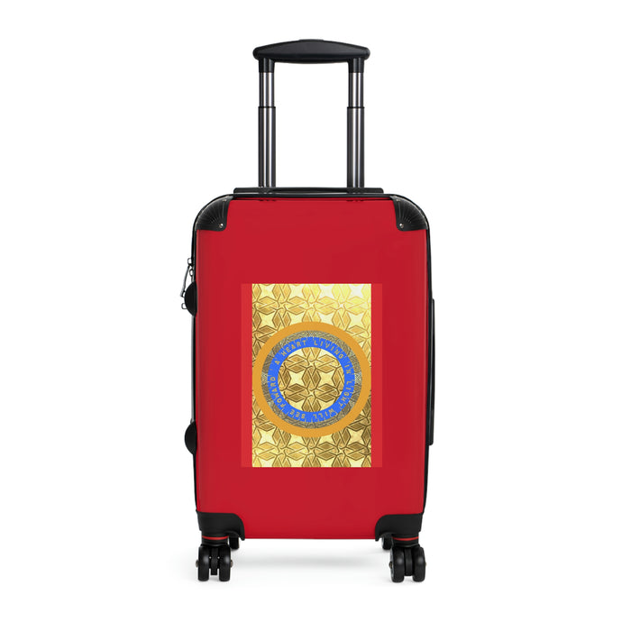 Suitcase Black and Red with Living in Light Emblem