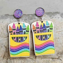 Load image into Gallery viewer, Wooden Dangle Earrings