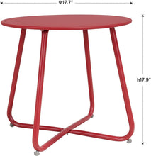 Load image into Gallery viewer, Mydepot SR Steel Patio Side Table, Weather Resistant Outdoor Round End Table