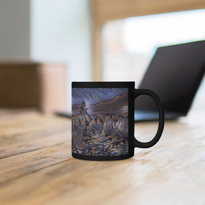 Black mug 11oz Nightfall in the Lupines