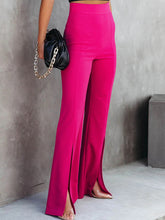 Load image into Gallery viewer, Front Slit Flare Leg Pants