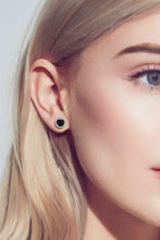 Load image into Gallery viewer, Two-Tone 4-Prong Moissanite Stud Earrings