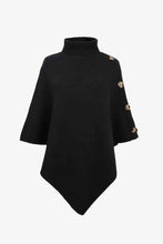 Load image into Gallery viewer, Turtleneck Buttoned Poncho