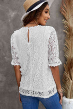 Load image into Gallery viewer, Lace V-Neck Flounce Sleeve Top