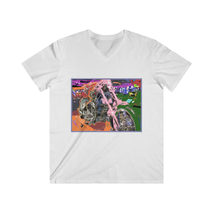Men's Fitted V-Neck Short Sleeve Tee