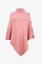 Load image into Gallery viewer, Turtleneck Buttoned Poncho