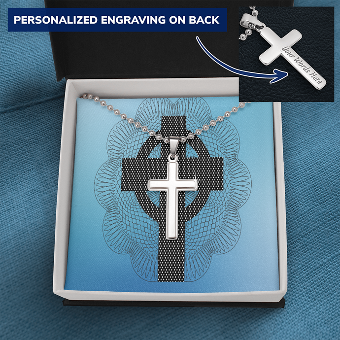 Cross Necklace 24 inch ball chain