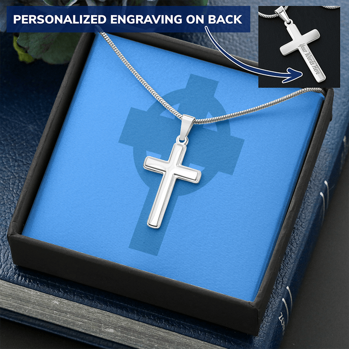 Cross Necklace 18 -22 inch snake chain