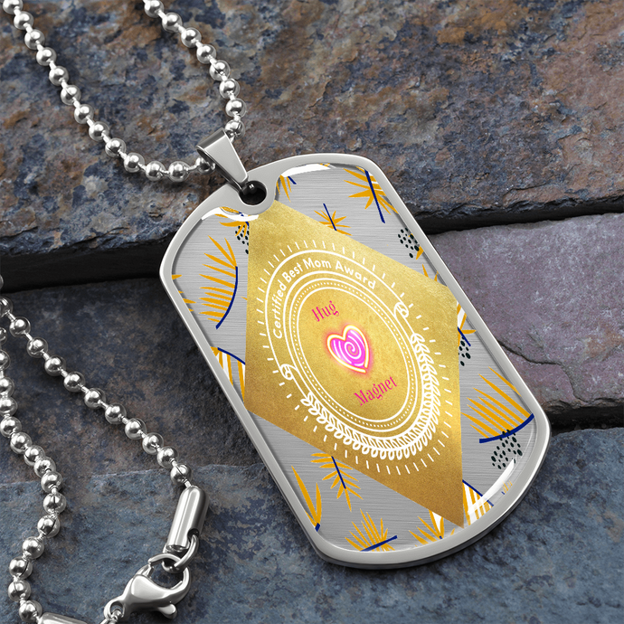 Best Mom Award Dog Tag Necklace