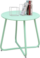 Load image into Gallery viewer, Mydepot SR Steel Patio Side Table, Weather Resistant Outdoor Round End Table