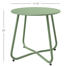 Load image into Gallery viewer, Mydepot SR Steel Patio Side Table, Weather Resistant Outdoor Round End Table