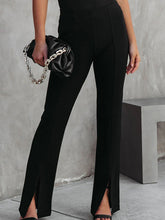 Load image into Gallery viewer, Front Slit Flare Leg Pants