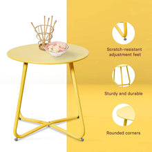 Load image into Gallery viewer, Mydepot SR Steel Patio Side Table, Weather Resistant Outdoor Round End Table