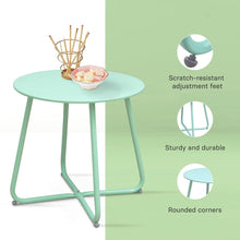 Load image into Gallery viewer, Mydepot SR Steel Patio Side Table, Weather Resistant Outdoor Round End Table