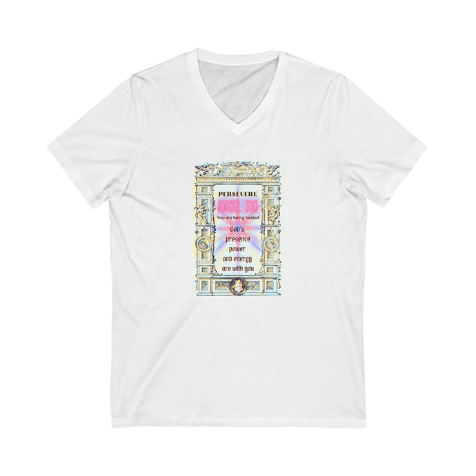 Jersey Short Sleeve V-Neck T-Shirt Angel 310