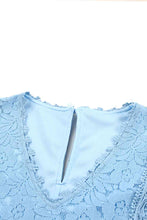 Load image into Gallery viewer, Lace V-Neck Flounce Sleeve Top