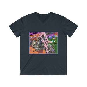 Men's Fitted V-Neck Short Sleeve Tee